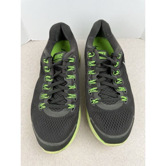 Women’s Nike Lunarglide Running Athletic Sneaker Shoes Black Neon Green Size 7.5 - Picture 3 of 12